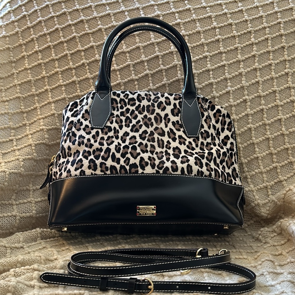 Frances Valentine Abby calf hair Snow Leopard tote/satchel MSRP $698!